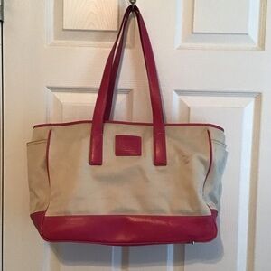 Coach Pink  and Cream Tote Bag / Baby Bag